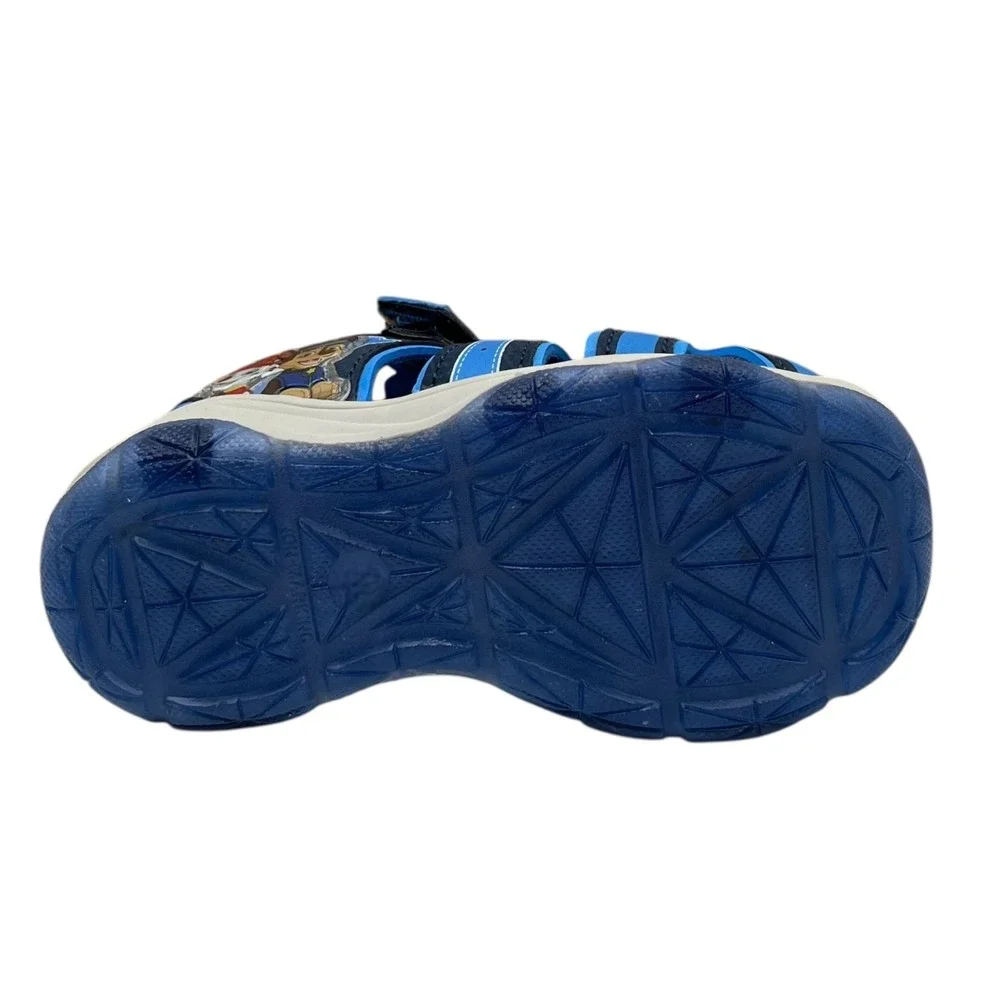 Paw Patrol‎ Toddler Boys Light Up Sport Fisherman Sandals Size 6 Blue Closed Toe